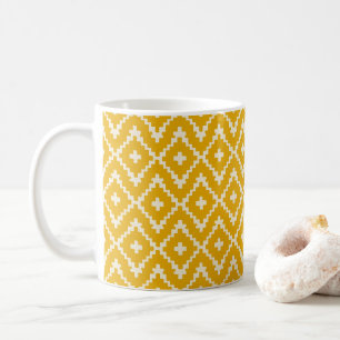 Caneca De Café Ouro Medina: Geometria Amarelo-Andaluza-Marroquina