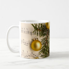 Caneca De Café Ouro Melody Decor de Natal