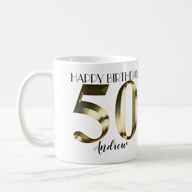 Caneca De Café Ouro metálico 50º aniversário (Esquerda)