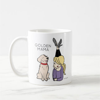 Caneca De Café Ouro Personalizado Reriever Mama Café Mug