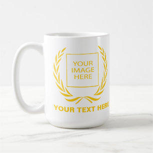 Caneca De Café Ouro pessoal Laurel Wreath