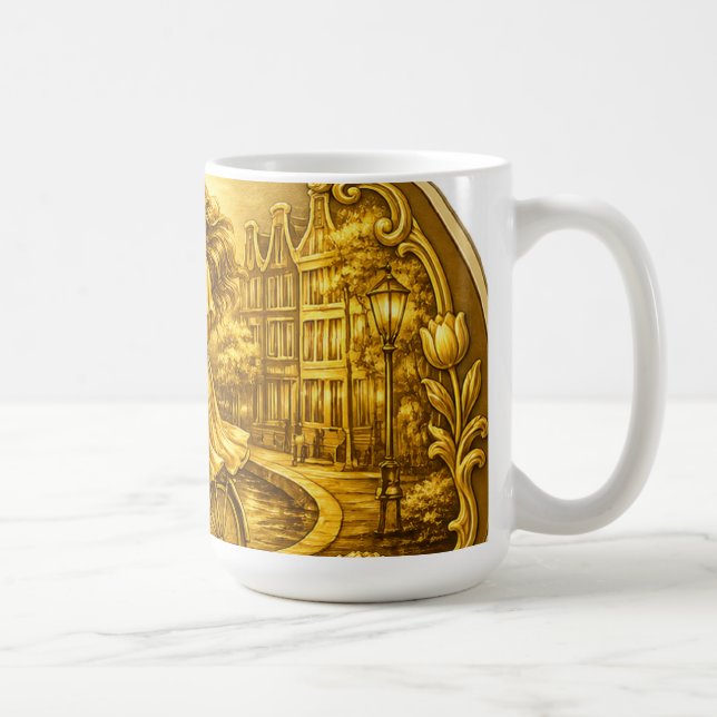 Caneca De Café Ouro Pontes Em Arco Amsterdã Charme (Direita)