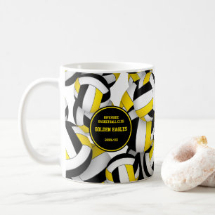 Caneca De Café ouro preto treinador de volei obrigado dele dela