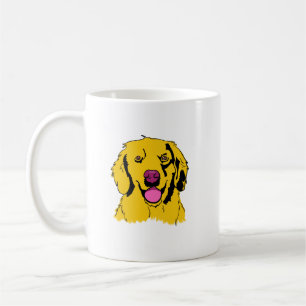 Caneca De Café Ouro Retriever Art