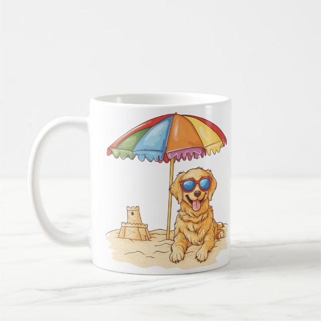 Caneca De Café Ouro Retriever Beach og (Esquerda)
