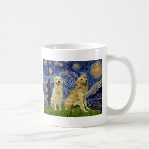 Caneca De Café Ouro Retriever Pair 3 - Noite Estrelada