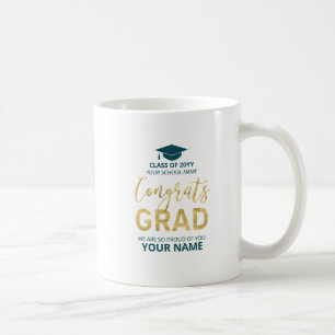 Caneca De Café Ouro & Verde Presente Personalizado para Formatu