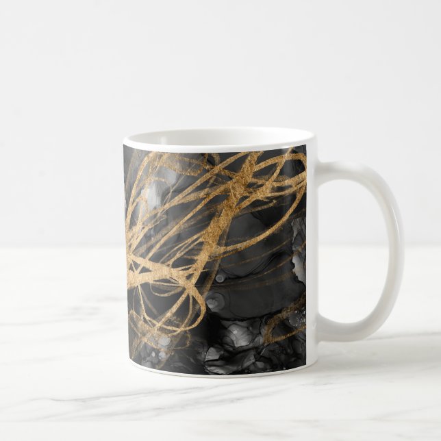 Caneca De Café Ouro Vortex I (Direita)