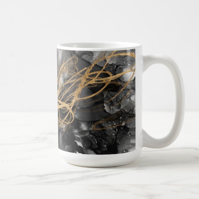 Caneca De Café Ouro Vortex I (Direita)