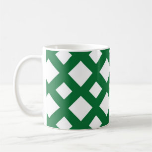 Caneca De Café Ouros brancos em verde