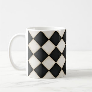 Caneca De Café Ouros brancos pretos e antigos