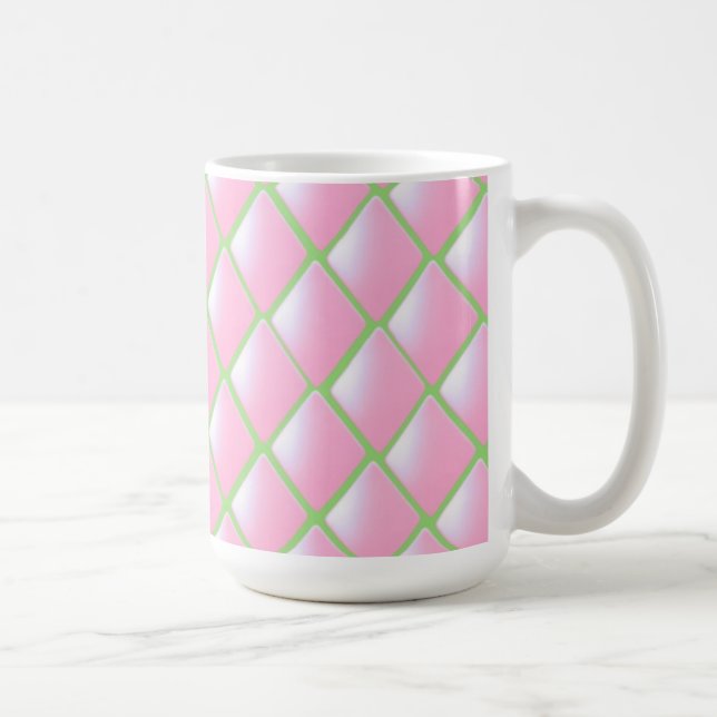 Caneca De Café Ouros cor-de-rosa e verdes (Direita)