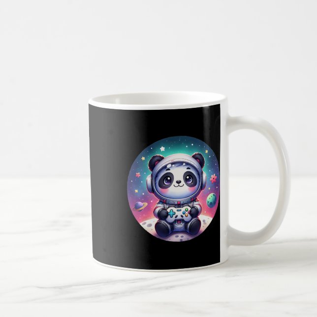 Caneca De Café Out Of This World Gamer Panda Bear Astronaut Gamin (Direita)
