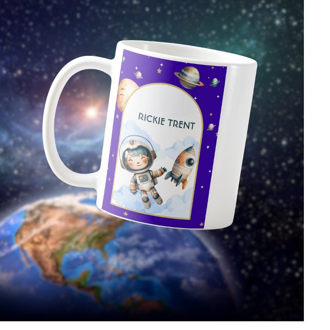 Caneca De Café Out of this World Kids Birthday Coffee Mug (Criador carregado)