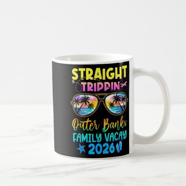 Caneca De Café Outer Banks Family Vacay Vacation 2026 Straight Tr (Direita)