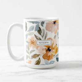 Caneca De Café Outono Floral Perfumado Pastel Macio