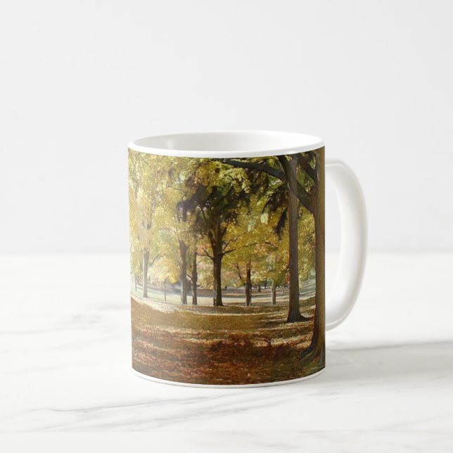 Caneca De Café Outono no parque estilizado (Frente Esquerda)