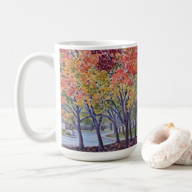 Caneca De Café Outono no Saint Mary's College (Com Donut)
