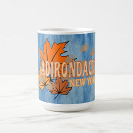 Caneca De Café Outono Nos Adirondacks com Folhas de Queda Urso Tr