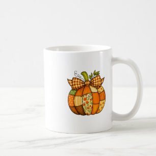 Caneca De Café Outono Patchwork Abóbora Outono Halloween Dia de A