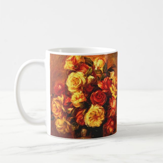 Caneca De Café Outono Rosas de arte (Esquerda)