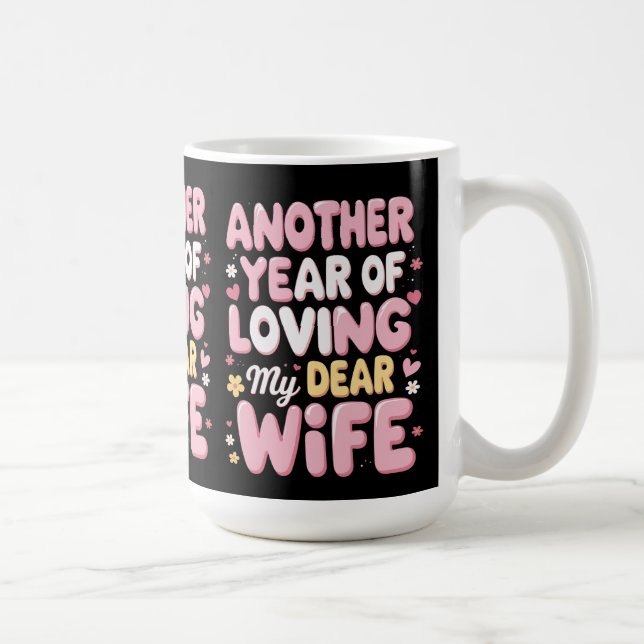 Caneca De Café Outro Ano de Te Amar - Aniversário Romântico (Direita)