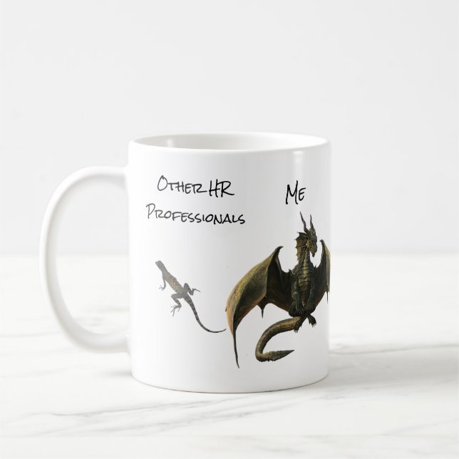Caneca De Café Outros Profissionais de RH Me Dragon Lizard (Esquerda)