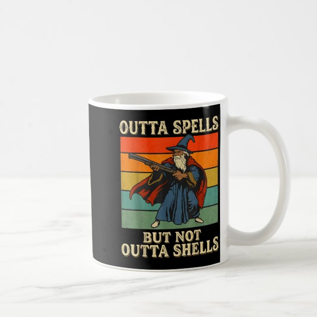 Caneca De Café Outta Spells But Not Outta Shells Wizard Retro Fan (Direita)