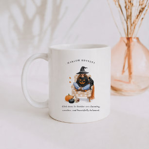 Caneca De Café Outubro Menina Nascida no Mês   Monograma
