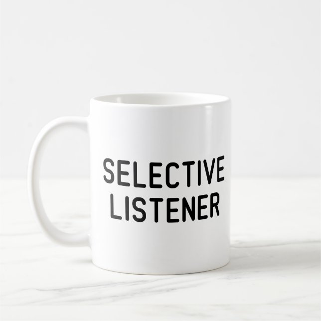 Caneca De Café Ouvinte seletivo (Esquerda)