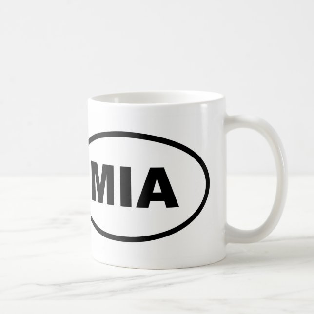 Caneca De Café oval Miami MIA (Direita)