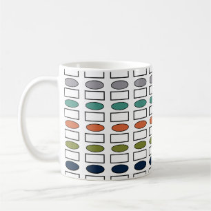 Caneca De Café Ovals and Rectangles