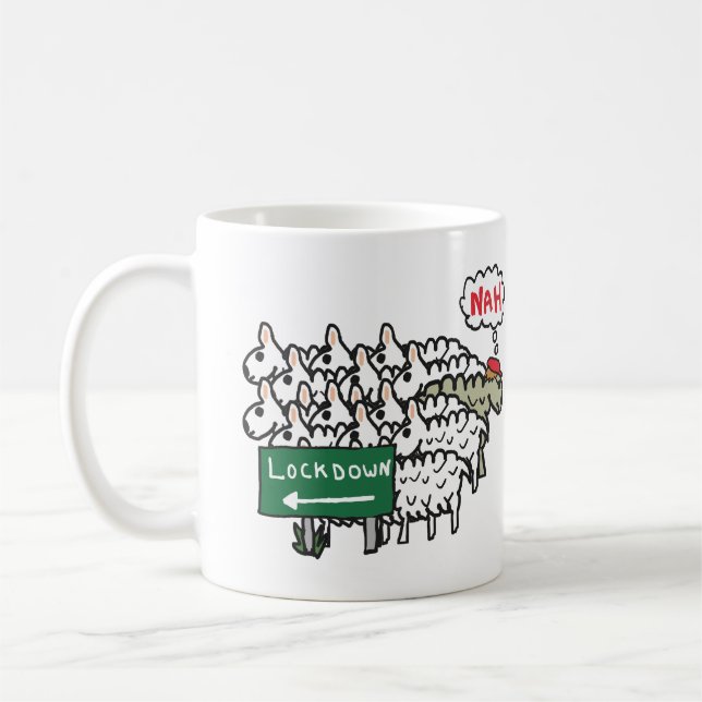 Caneca De Café Ovelha Anti-Bloqueio (Esquerda)