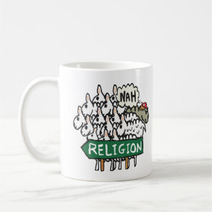 Caneca De Café Ovelha Ateísta Anti-Religião