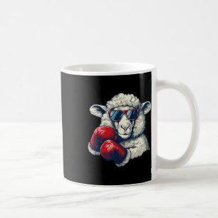 Caneca De Café Ovelha Boxeando Luvas de Boxe Kickboxing Engraçado