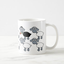 Caneca De Café Ovelha Negra Rebanho Branco se Destacando na Multi