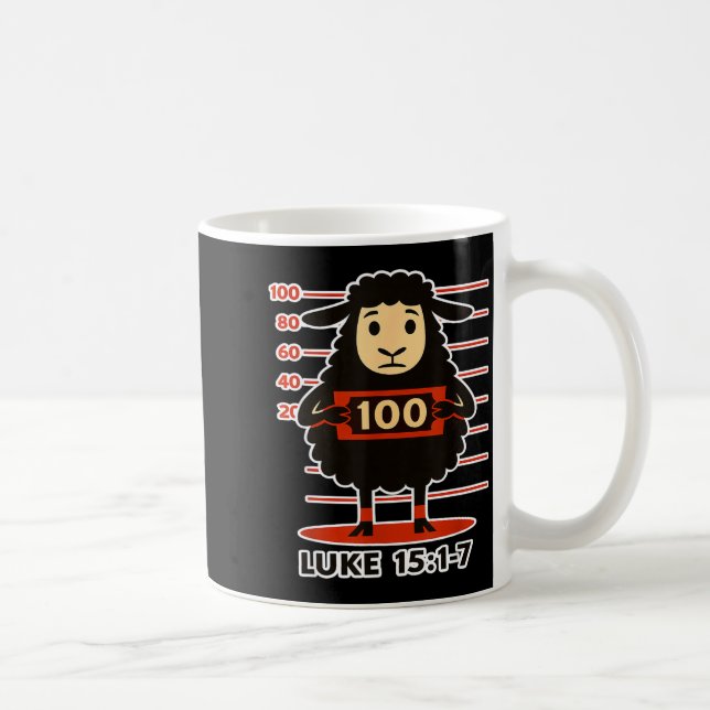 Caneca De Café Ovelha Perdida Engraçada Lucas 15 1 (Direita)
