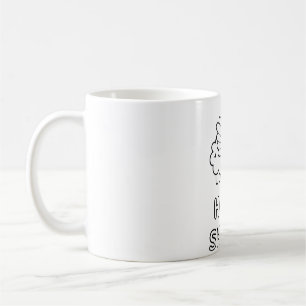 Caneca De Café Ovelha Santa Engraçada Com Asas e Halo