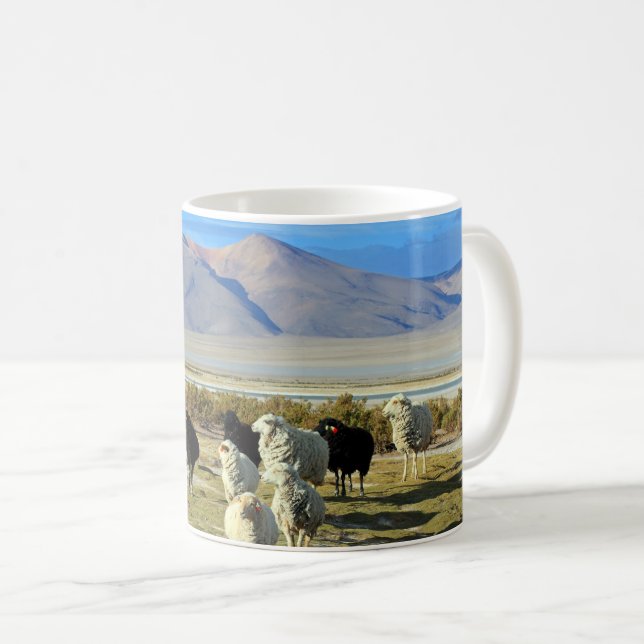 Caneca De Café Ovelhas chilenas (Frente Esquerda)