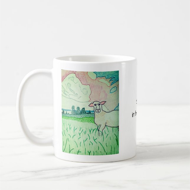Caneca De Café Ovelhas no Pasto (Esquerda)