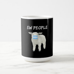Caneca De Café Ovelhas pessoas ovelhas ou borregas em máscara   