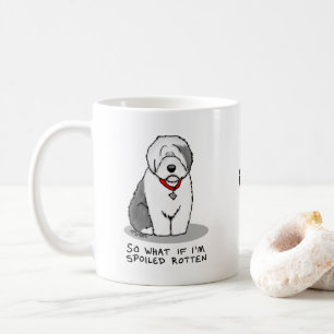 Caneca De Café Ovino Inglês (Cinza 1) Raiva Encharcado