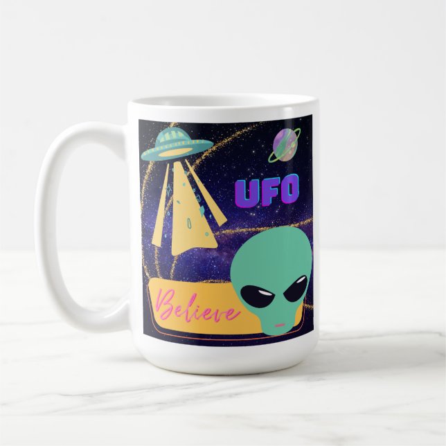 Caneca De Café ovni, acreditar extraterrestre (Esquerda)
