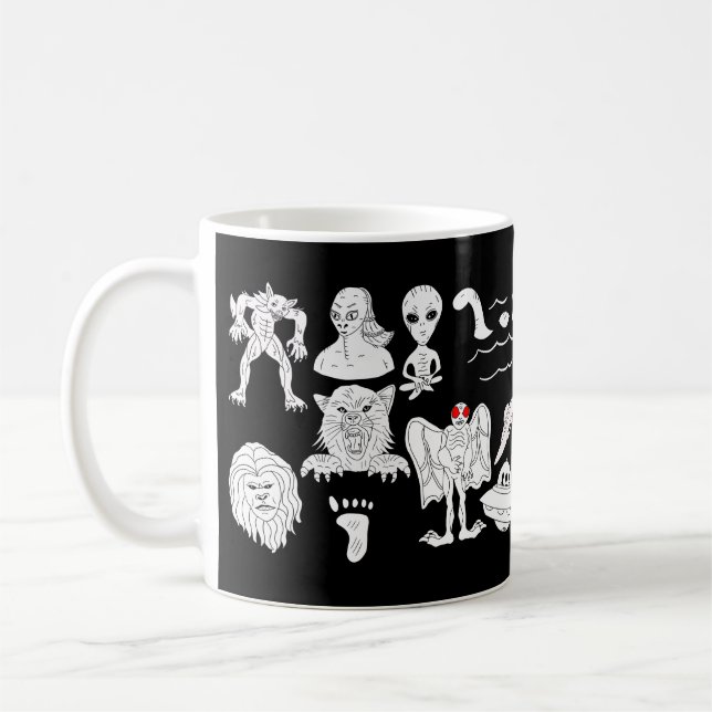 Caneca De Café OVNI, Alienígena, Pé Grande, Homem-Mãe, Dogman, Cr (Esquerda)