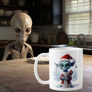 Caneca De Café OVNI da Alienígena de Natal