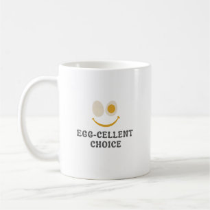 Caneca De Café Ovo-celente Escolha Engraçada