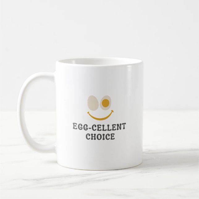 Caneca De Café Ovo-celente Escolha Engraçada (Esquerda)