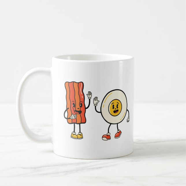 Caneca De Café Ovo De Cuta E Bacon (Esquerda)