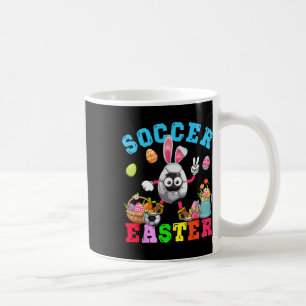 Caneca De Café Ovos Coelhinhos De Páscoa Jogando Futebol Jogador 