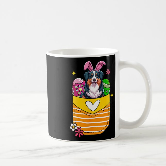Caneca De Café Ovos De Chocolate De Páscoa De Pastor Australianos (Direita)